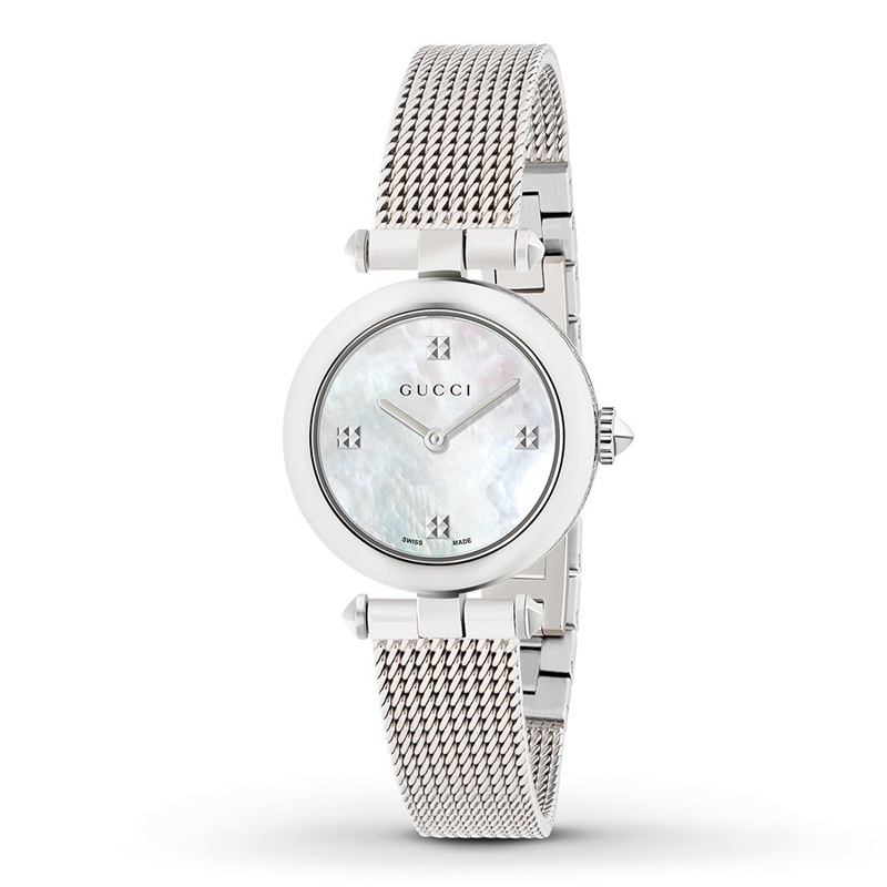 Swiss Quarts Stainless Steel Dress Silver Toned Womens Watch