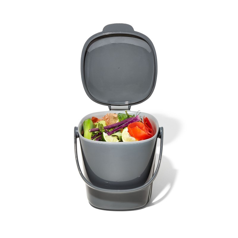 GG Easy-Clean Compost Bin - Charcoal - 0.75Gal/2.83L GG Easy-Clean Compost Bin - Charcoal - 0.75Gal/2.83L
