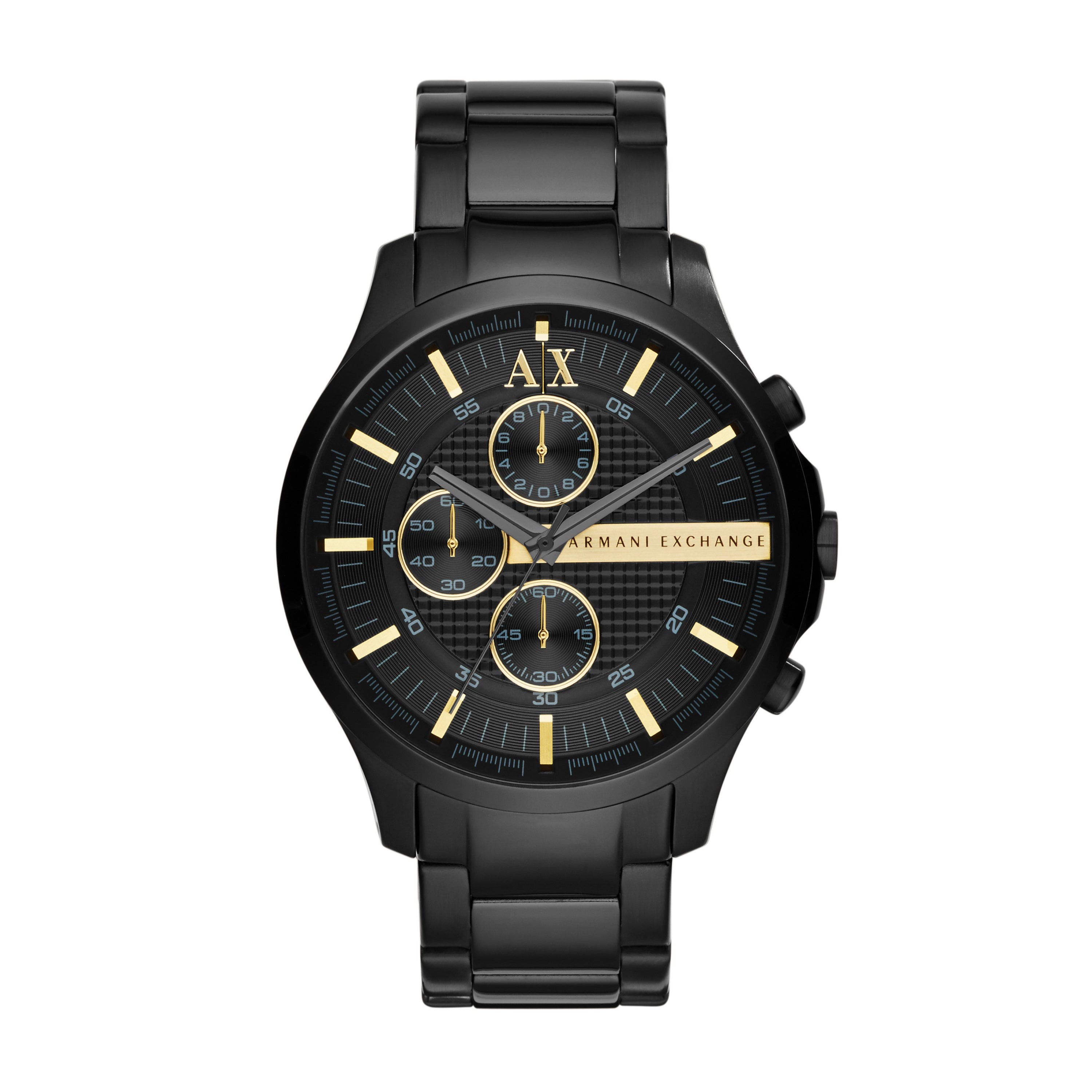 Mens Hampton Multi-Dial Black Stainles Steel Watch Black Dial