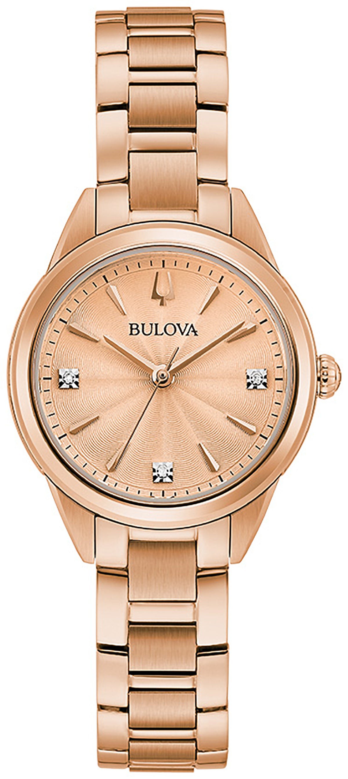 Ladies Sutton Rose Gold-Tone Crystal Accent Watch Rose Gold Dial