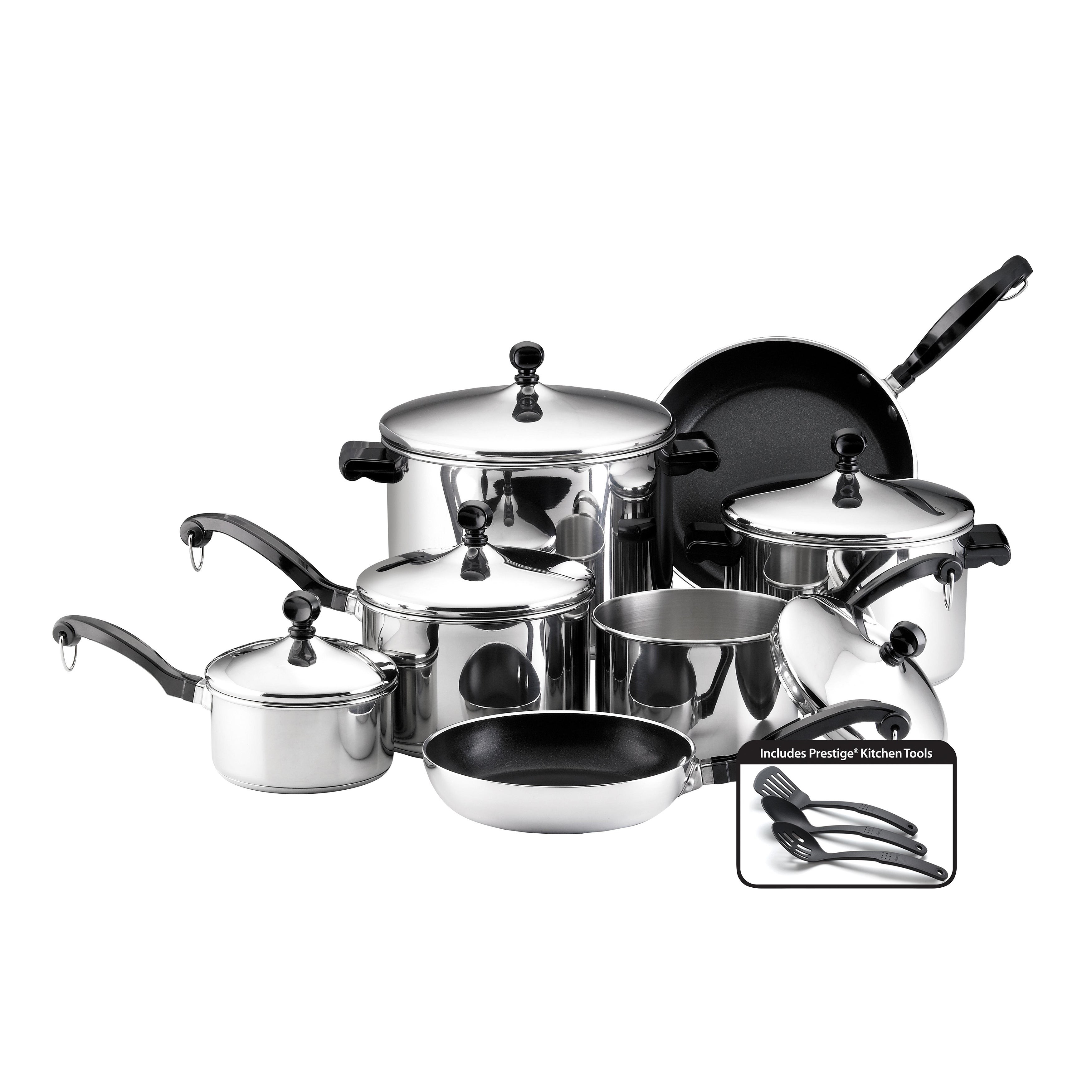 Classic Series 15pc Stainless Steel Cookware Set