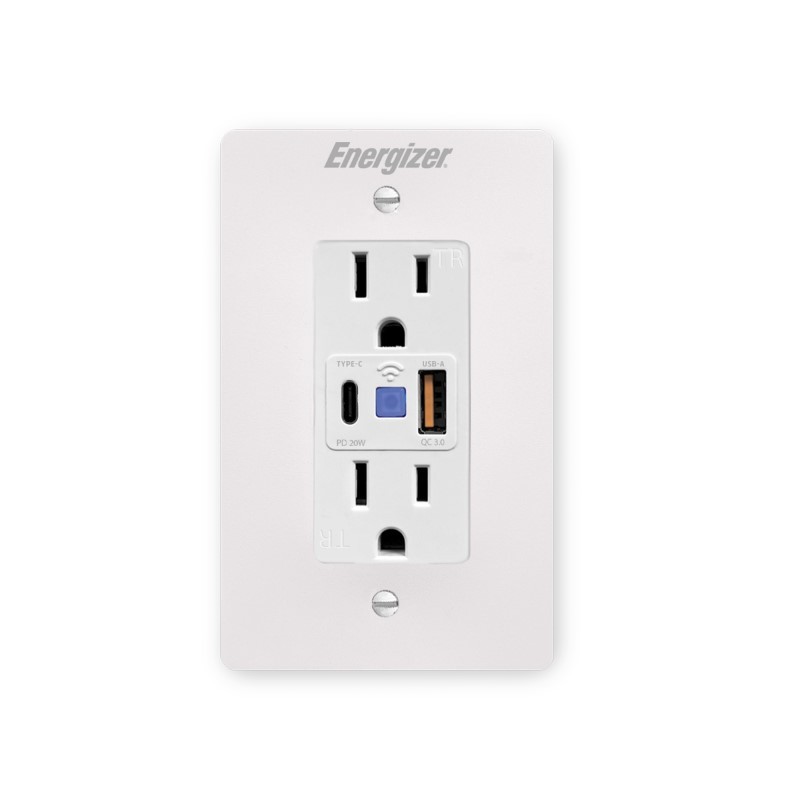 Energizer Smart Inwall Outlet - (White)