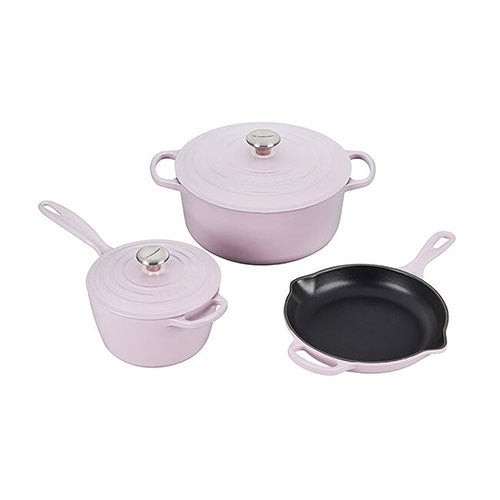 5pc Signature Cast Iron Cookware Set Shallot