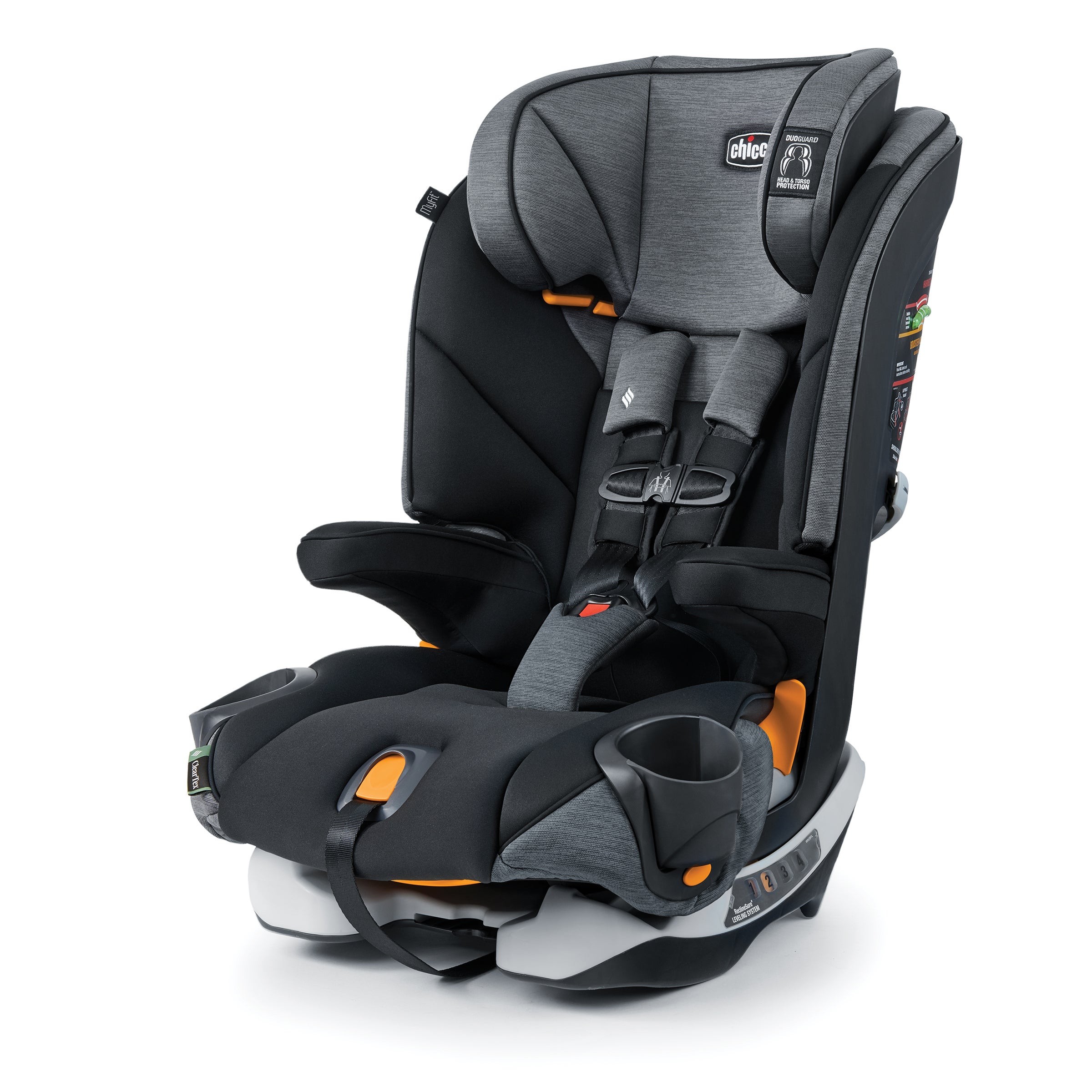 MyFit ClearTex Harness + Booster Car Seat Shadow