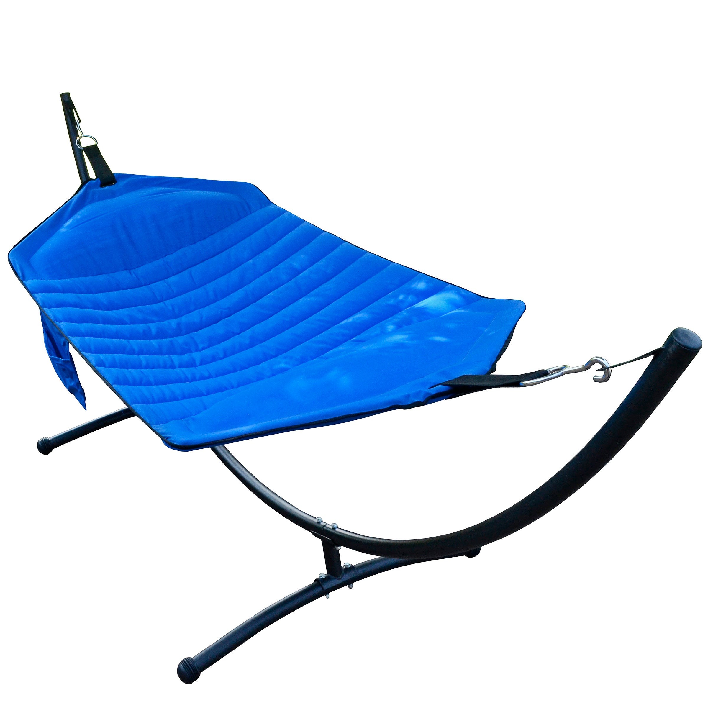 Padded Fabric Hammock & Arc Stand Combination Olefin Blue