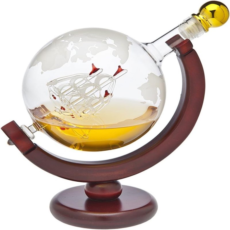 Globe Decanter 850ML Gold Acct