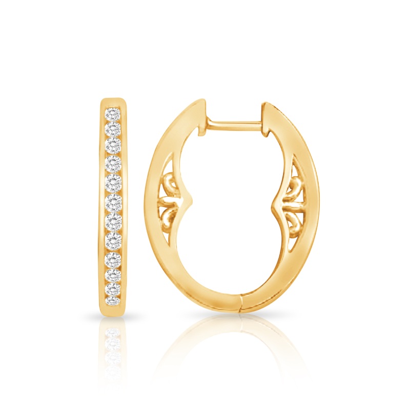 Hoop Earrings in 18K Yellow Gold