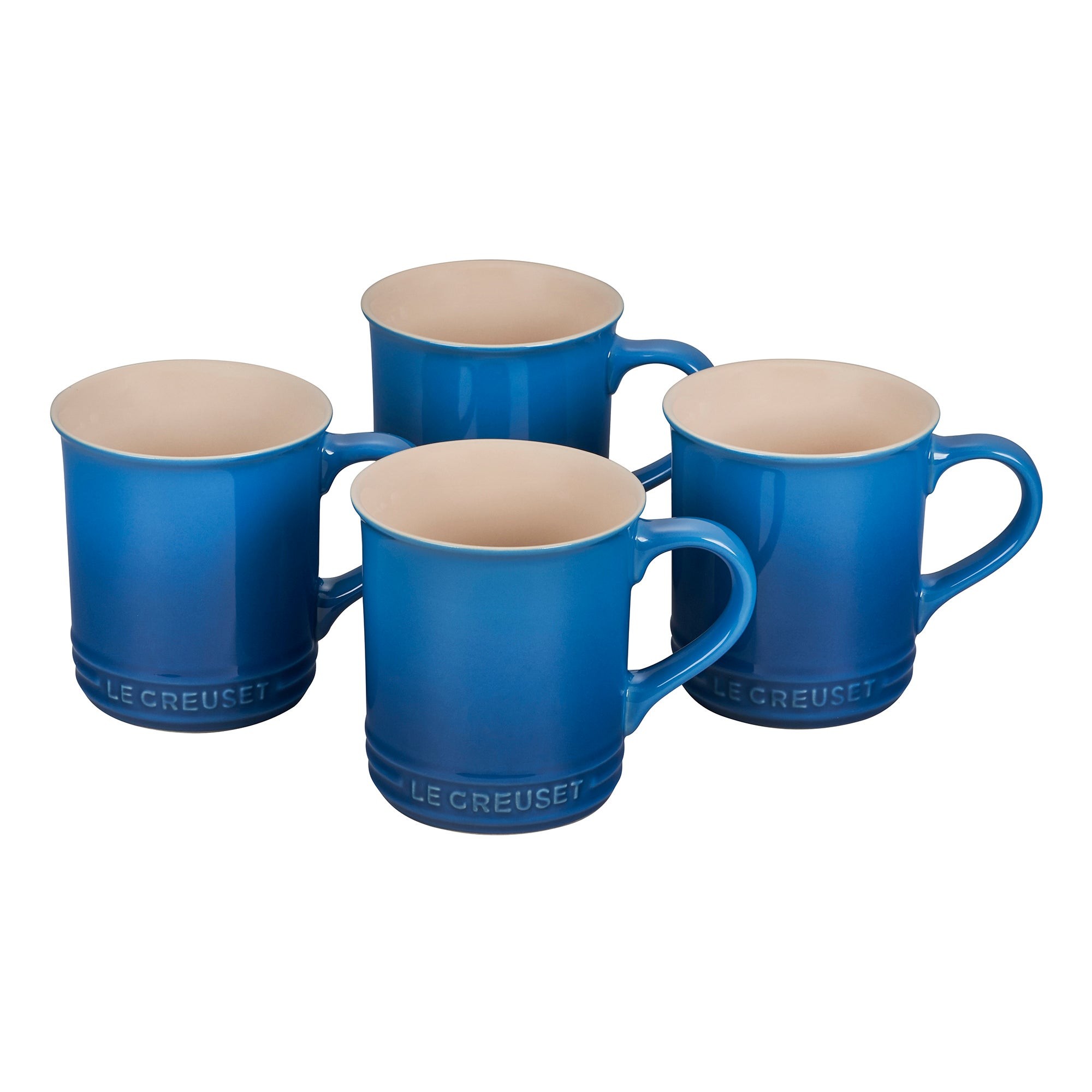 Set of 4 Stoneware Mugs Marseille