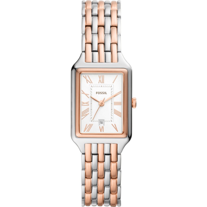 Racquel Three Hand Date Stainless Steel Watch - (Two Tone)