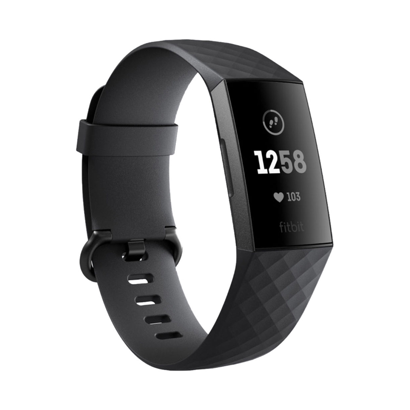 Charge 3 Activity Tracker plus Heart Rate Large and Small - (Black Graphite)