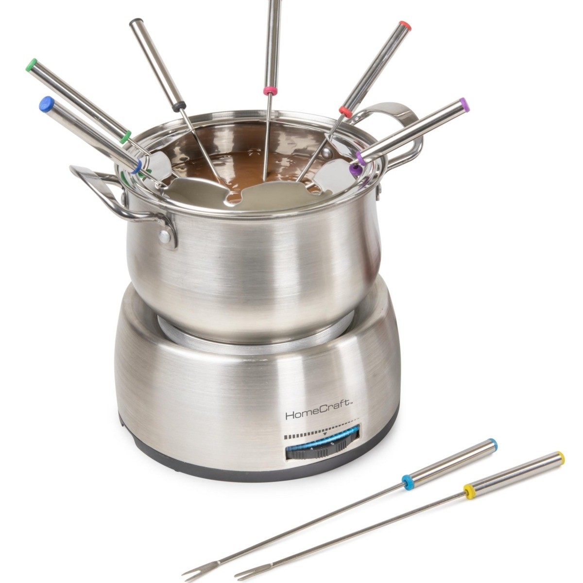 HomeCraft HCFP8SS 8-Cup Electric Fondue Set