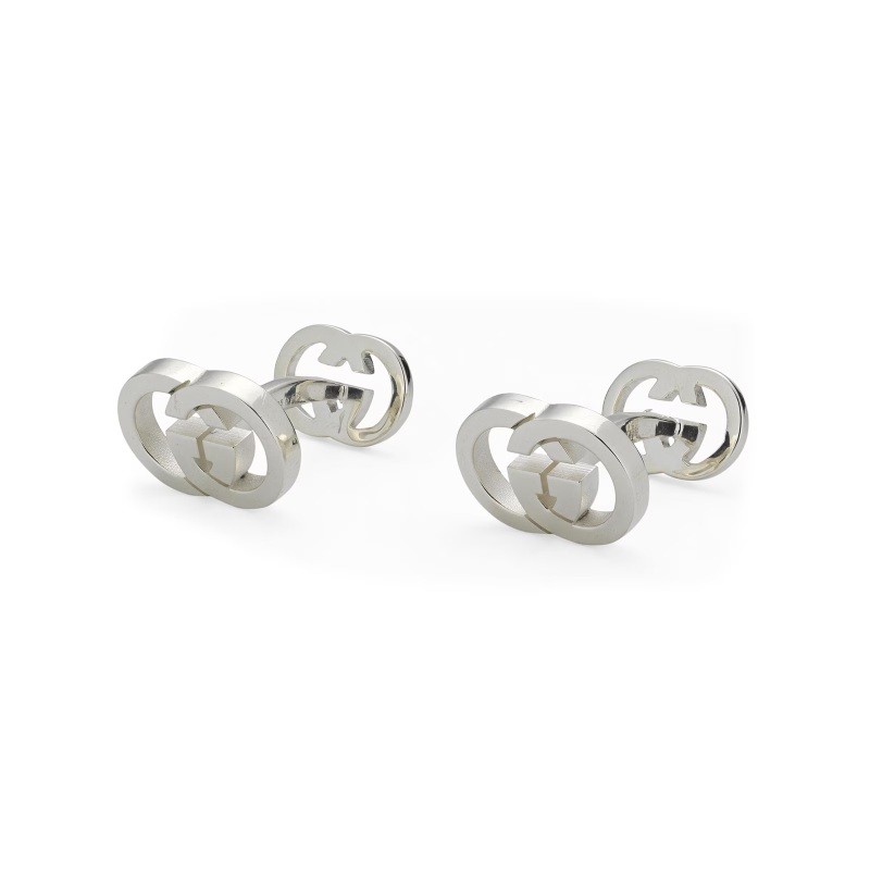 INTERLOCKING G CUFFLINKS SILVER