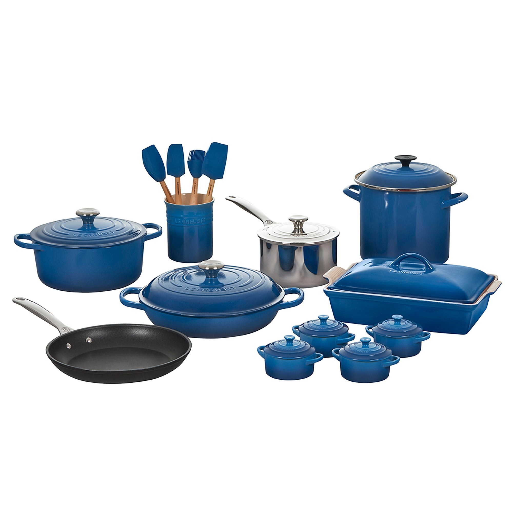 20pc Mixed Material Cookware & Kitchen Set Marseille