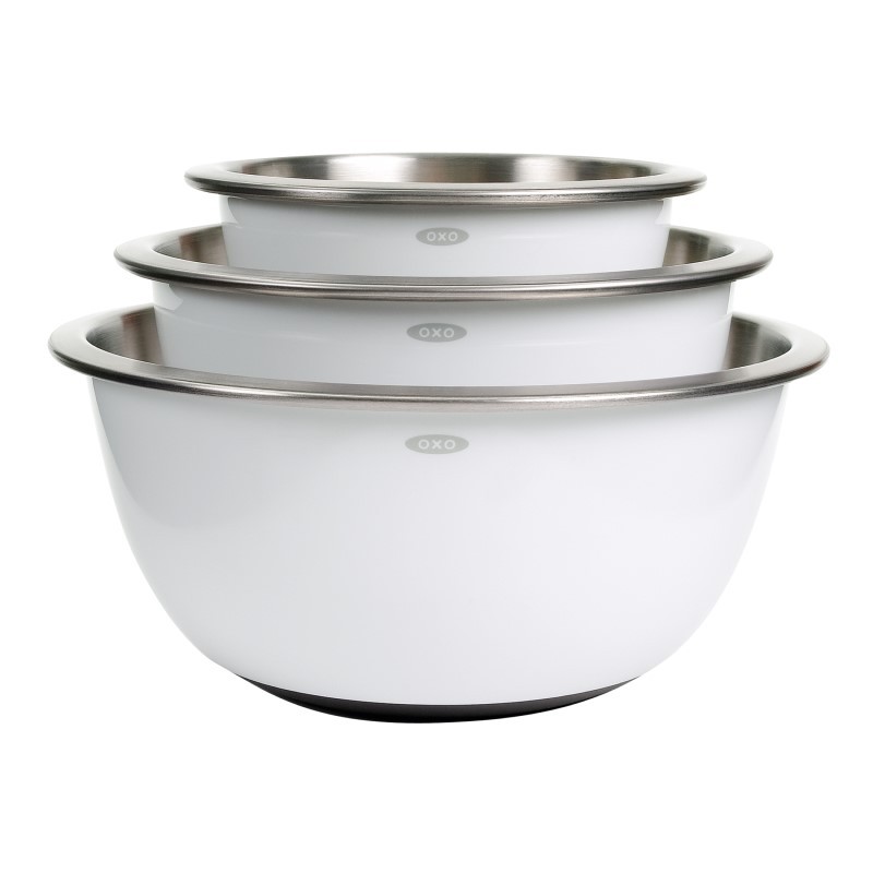 GG 3Pc SS Insulated Mixing Bowl Set - (White) GG 3Pc SS Insulated Mixing Bowl Set - (White)
