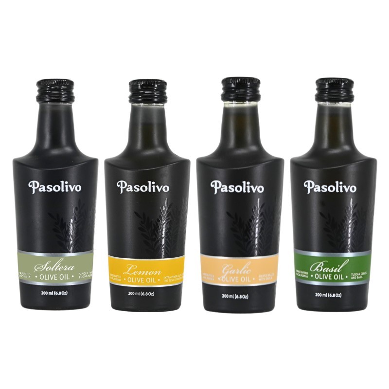 Soltera Extra Virgin Olive Oil, Lemon Olive Oil, Garlic Olive Oil, Basil Olive Oil 200mL Soltera Extra Virgin Olive Oil, Lemon Olive Oil, Garlic Olive Oil, Basil Olive Oil 200mL