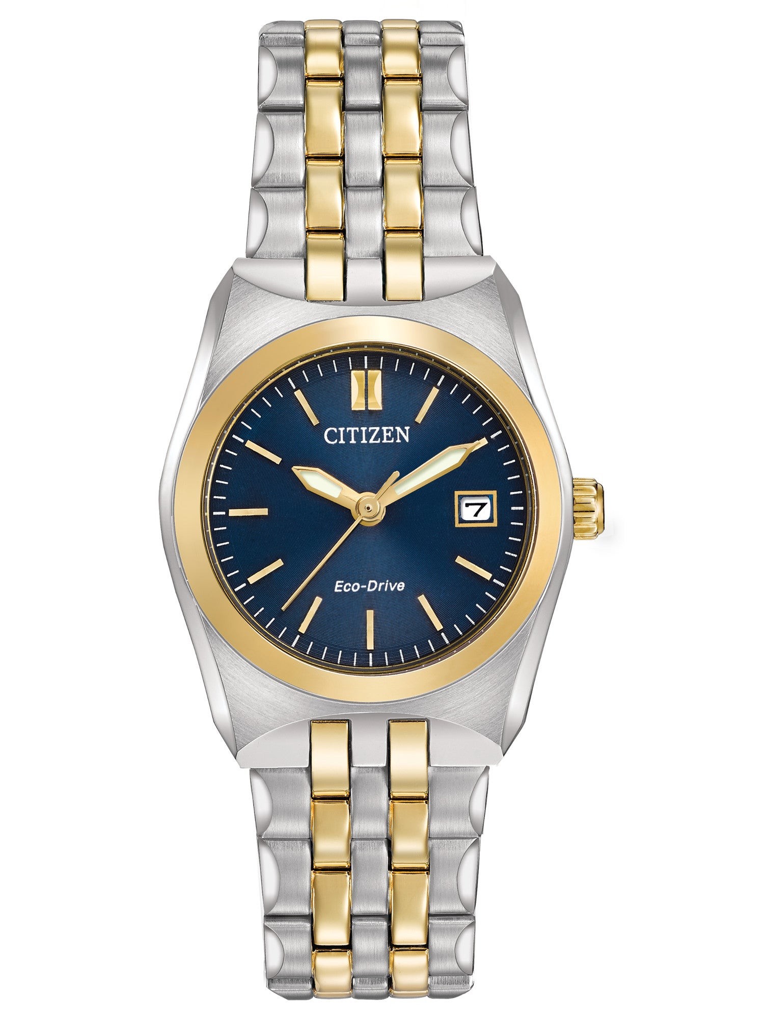 Womens Corso Eco-Drive Two-Tone Watch Blue Dial