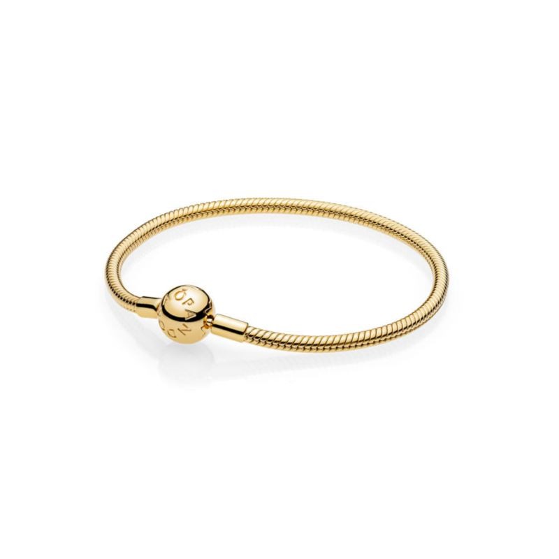 Moments Snake Chain Gold Plated Bracelet 7.1 Inch