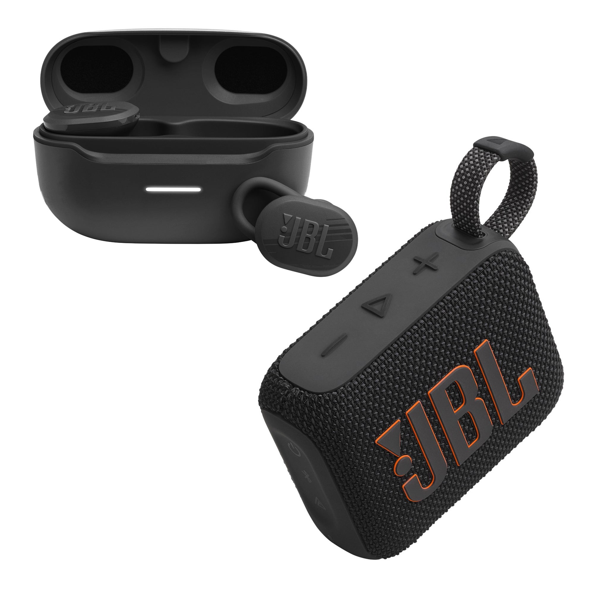 Endurance Race True Wireless Earbuds w/ Go 4 Bluetooth Speaker Black