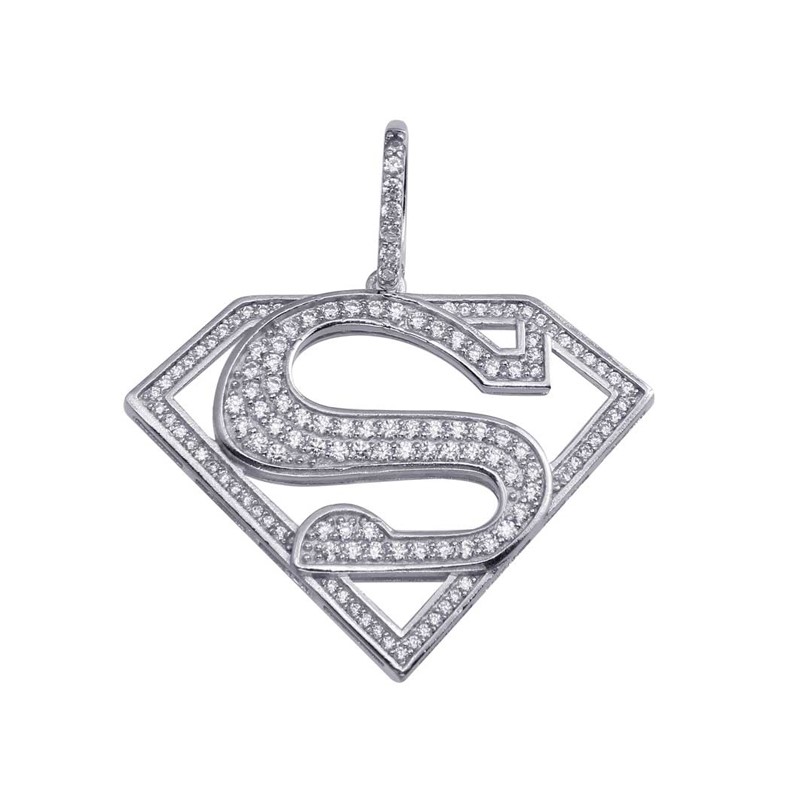 Mens Plated S-Logo Pendant