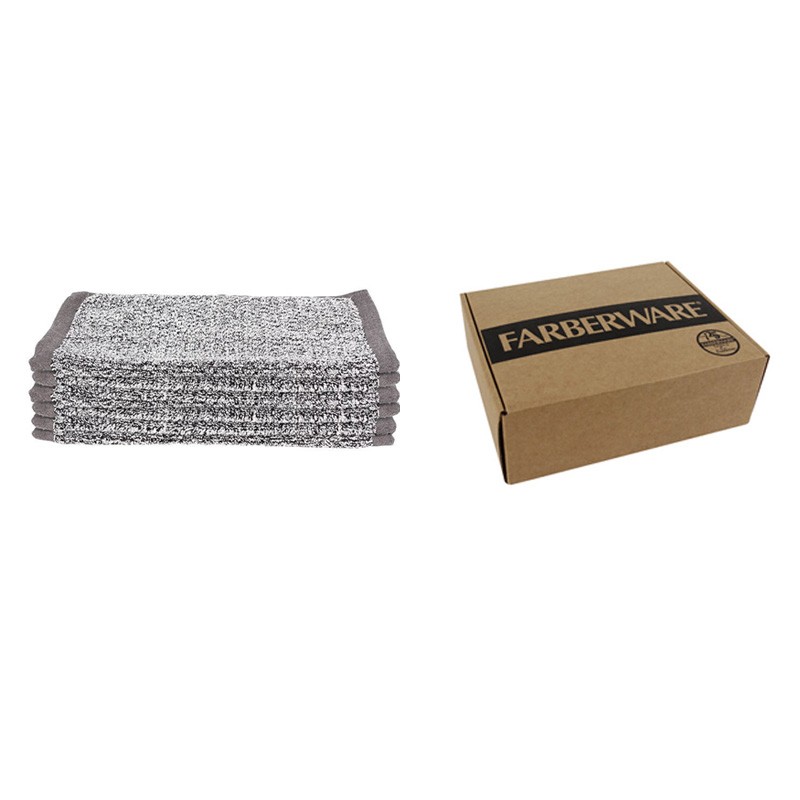 Signature 6Pcs Set Wash Cloth - (Dark Grey)
