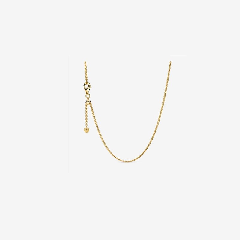 Gold Plated Curb Chain Necklace, Size:23.6"