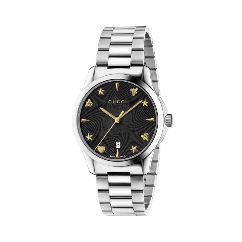 G-Timeless Black Dial Mens Watch