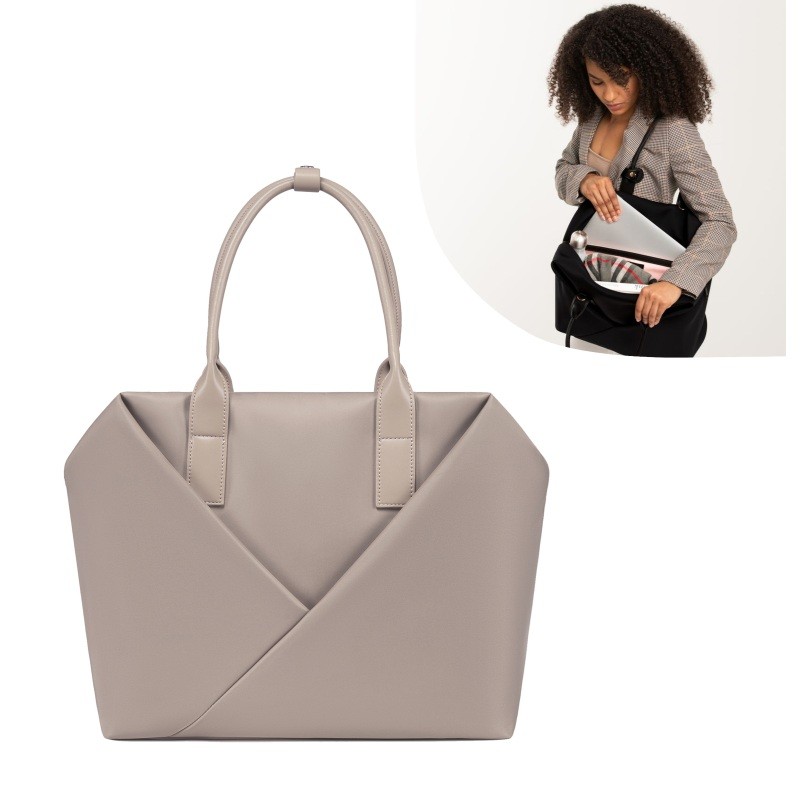 Large Origami 15-inch Laptop Tote - Beige Large Origami 15-inch Laptop Tote - Beige