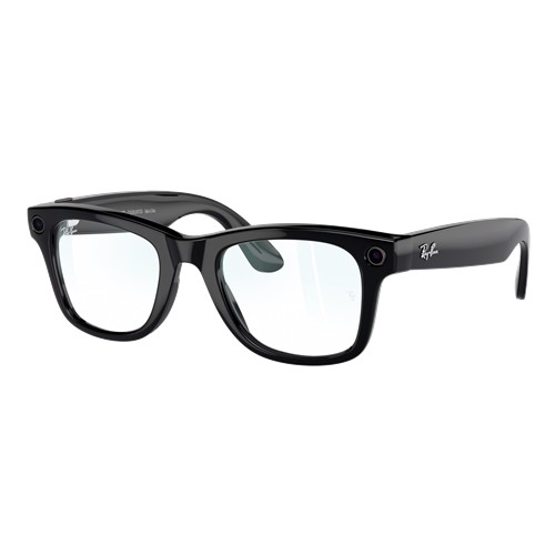Ray-Ban Meta Wayfarer Smart Glasses Shiny Black/Clear, Size 50 frame Shiny Black/Clear