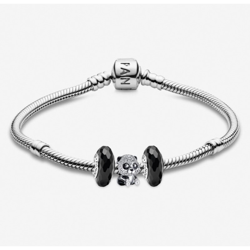 Panda Sparkle Bangle - (Size 7.5)