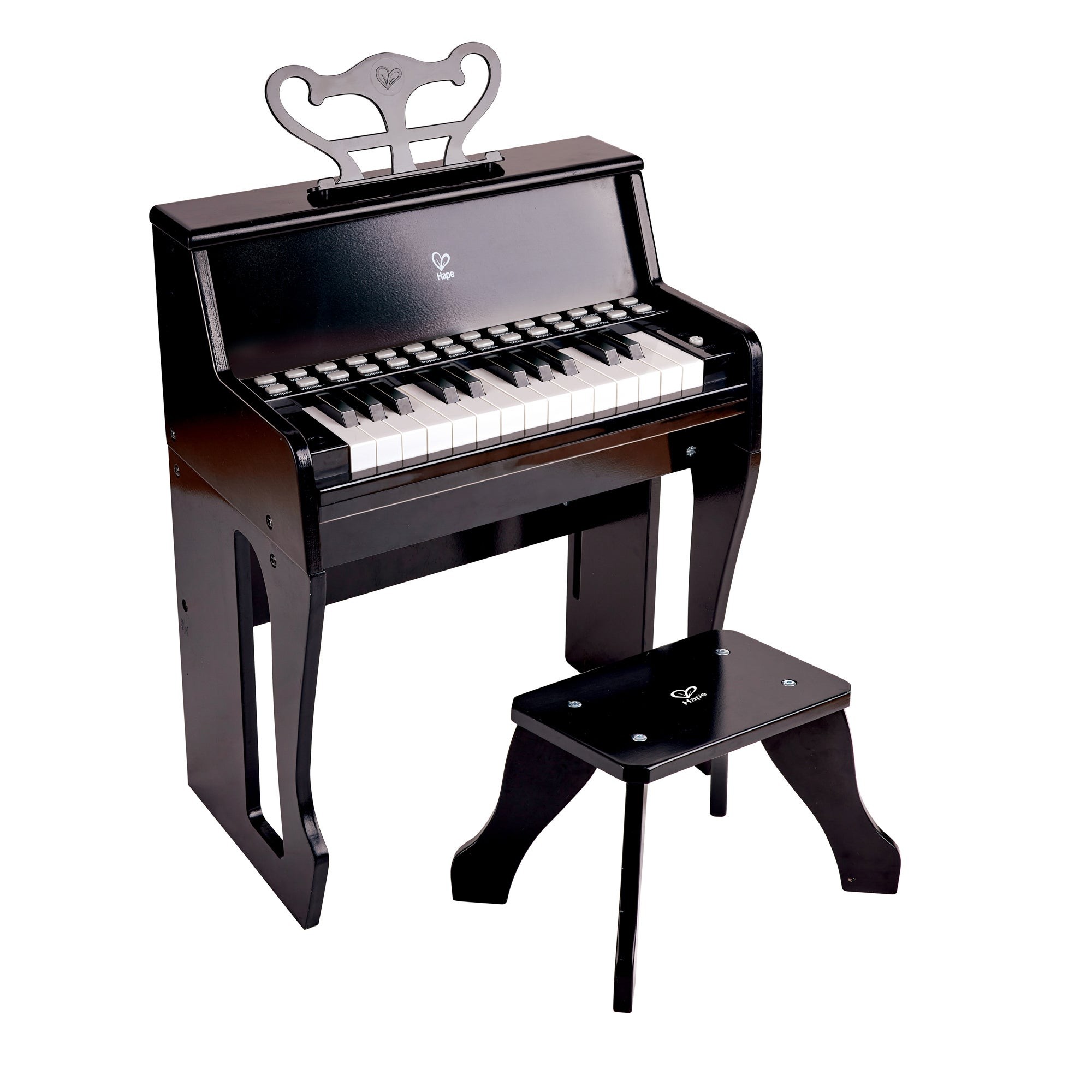 Learn w/ Lights Black Piano & Stool Ages 3+ Years