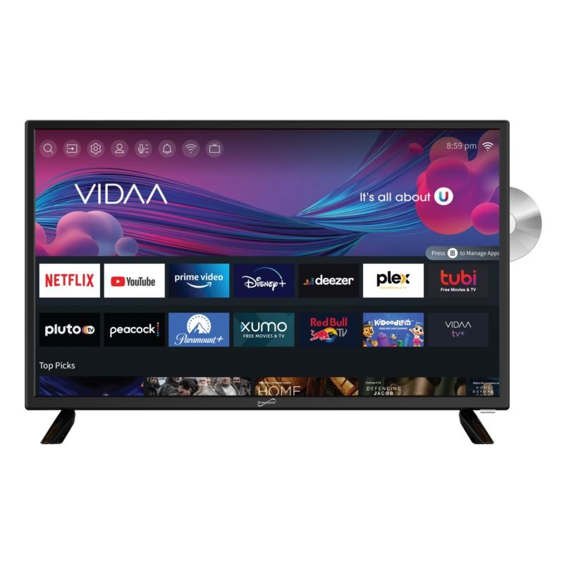 VIDAA Smart LED HDTV with Built-in DVD Player - (24 Inch)