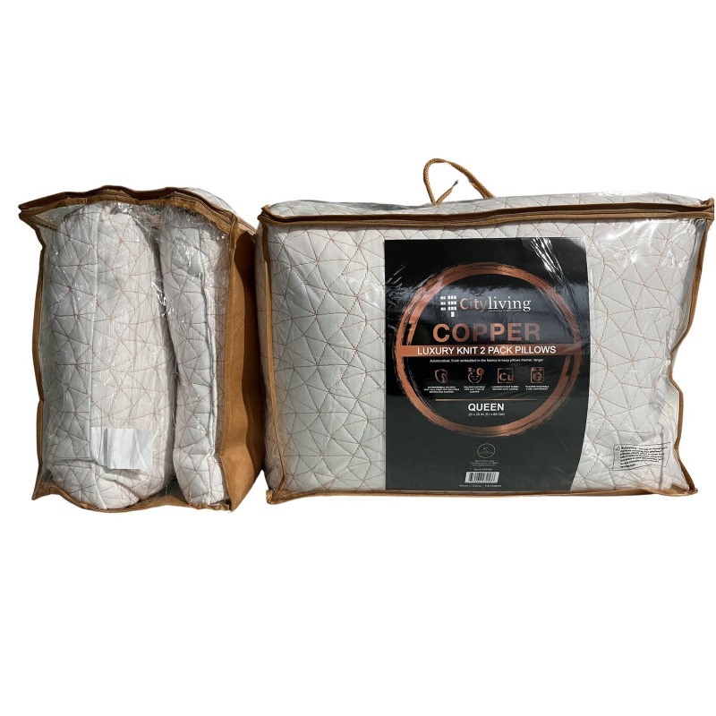 Copper Infused Queen Pillow - (2 Pack)