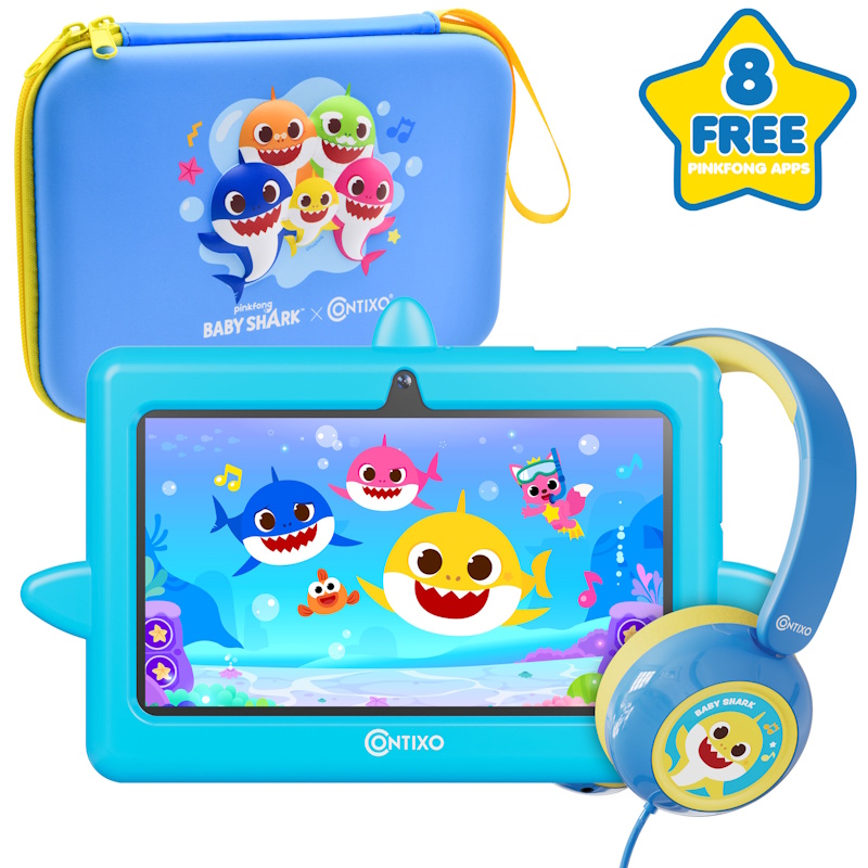 Baby Shark Blue Learning Tablet Bundle