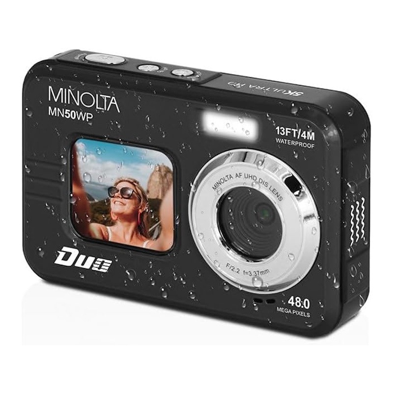 48MP Autofocus 5K UHD Waterproof Camera - (Black)