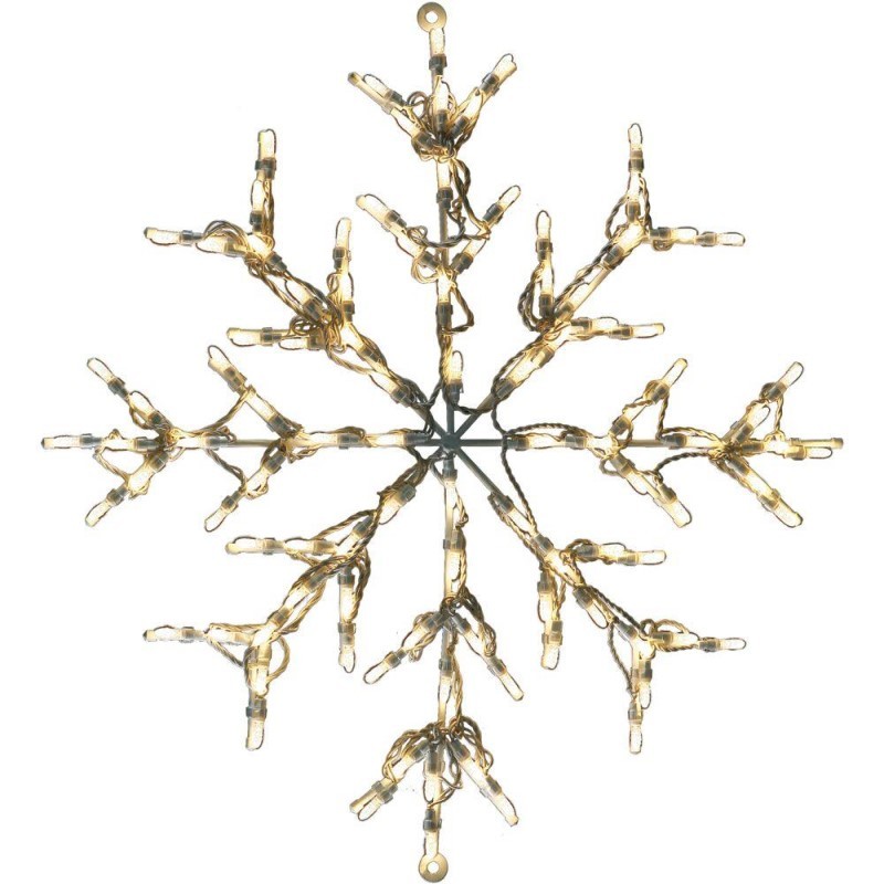 Christmas Indoor/Outdoor LED Lights, 30" Snowflake in Warm White