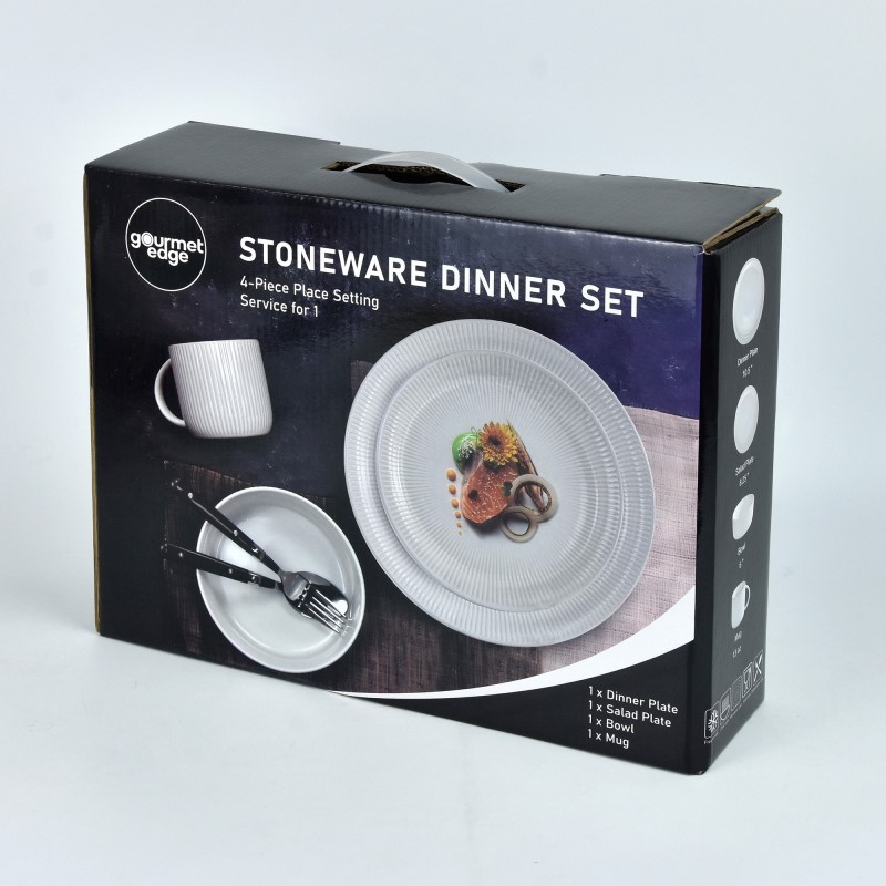 4 Pcs Dinnerware Set – Embossed SW
