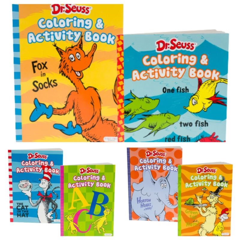 Dr. Seuss Set of 6 Coloring and Activity Books