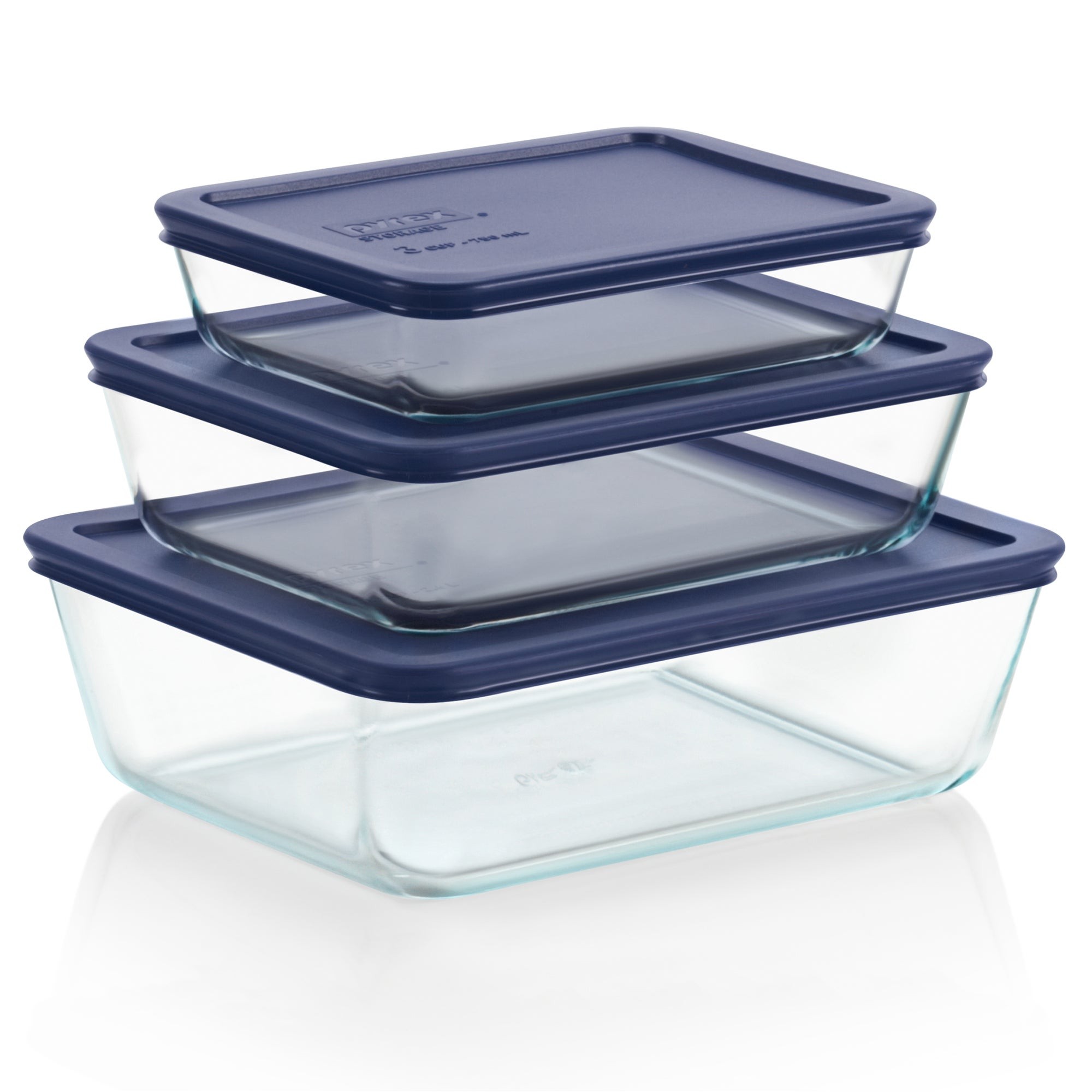 6pc Simply Store Rectangular Glass Storage Set