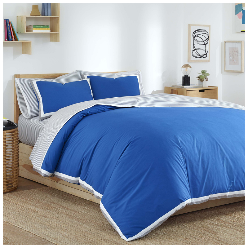 Full Queen Comforter Set With Antimicrobial Technology - (Blue)