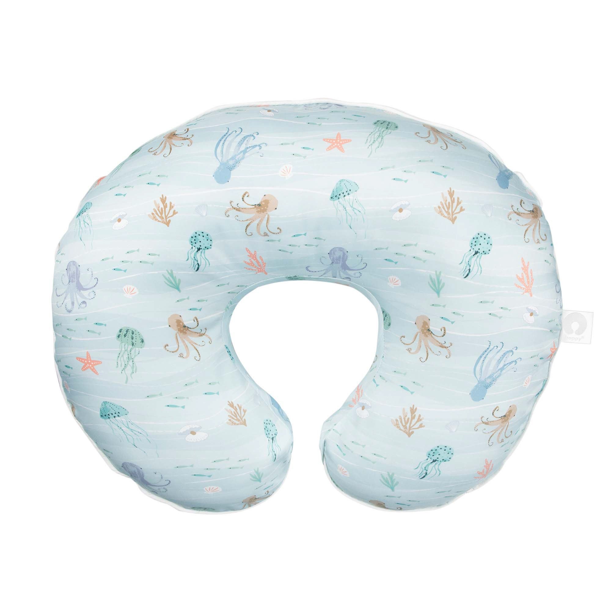 Boppy Premium Original Support Nursing Pillow Cover Blue Ocean