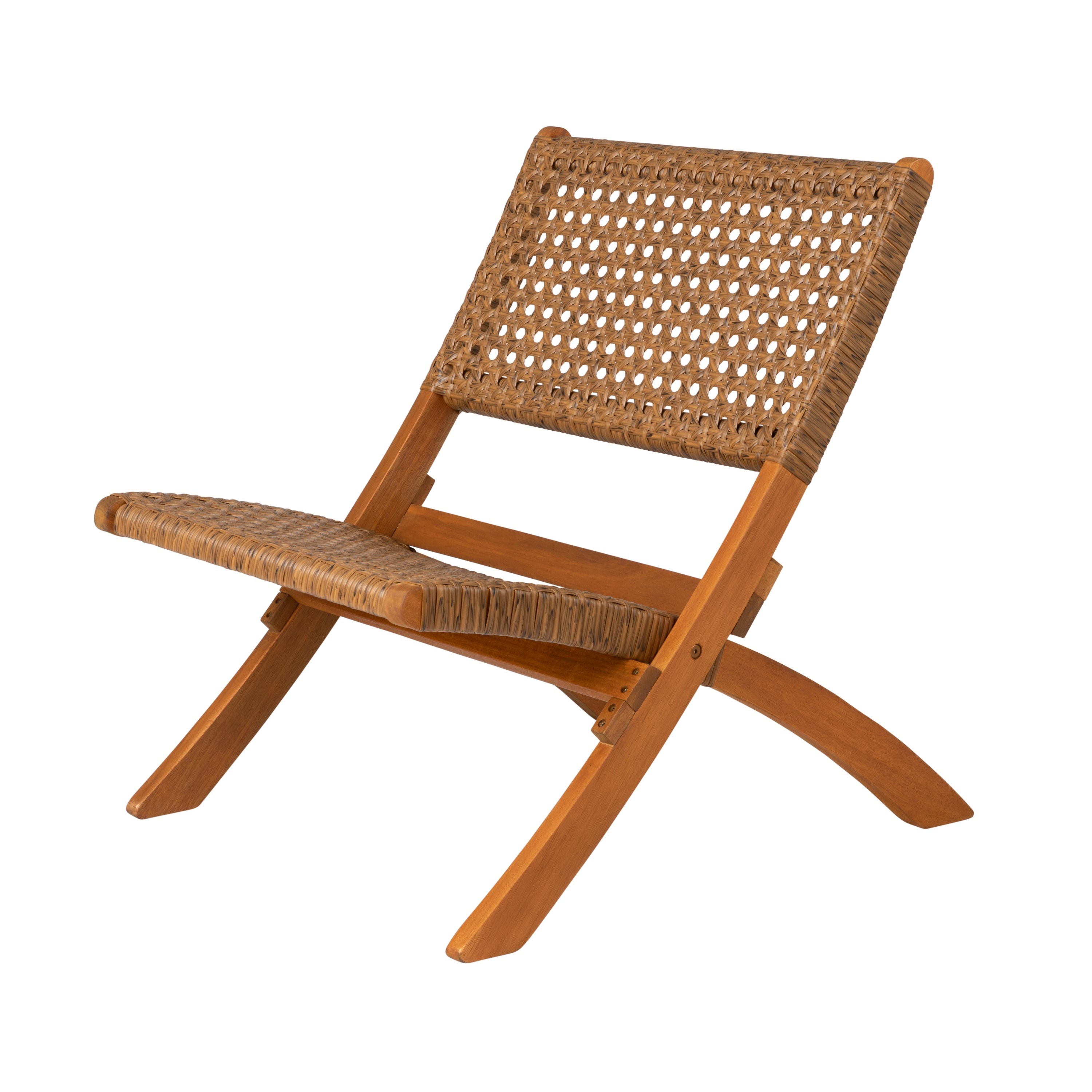 Sava Indoor/Outdoor Folding Chair Tan Wicker
