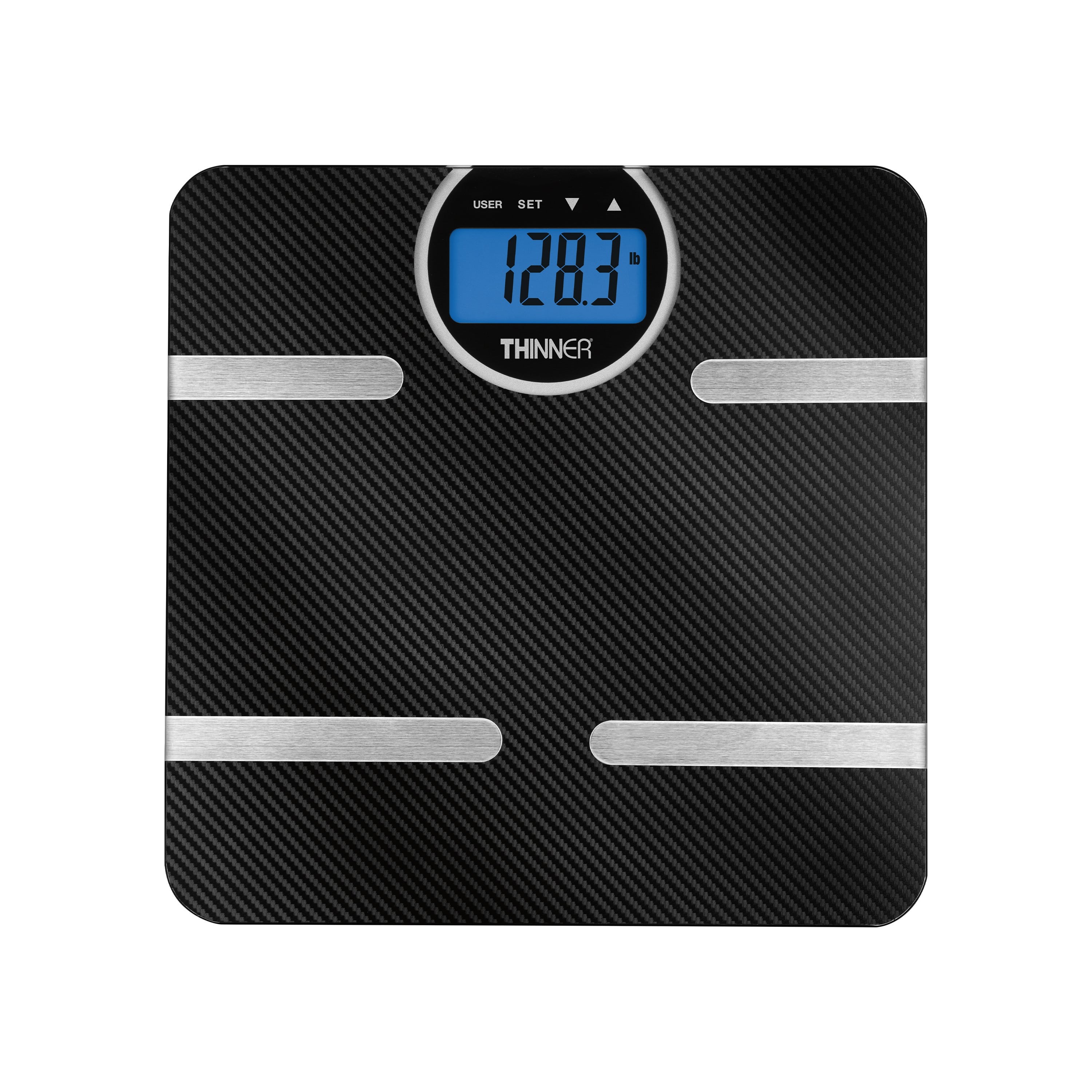 Thinner Carbon Fiber Body Analysis Scale Black