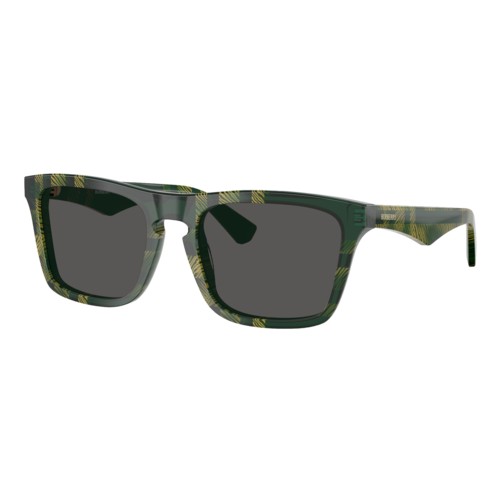 Burberry BE4434 Sunglasses Green Check/Dark Grey, Size 57 frame Green Check/Dark Grey