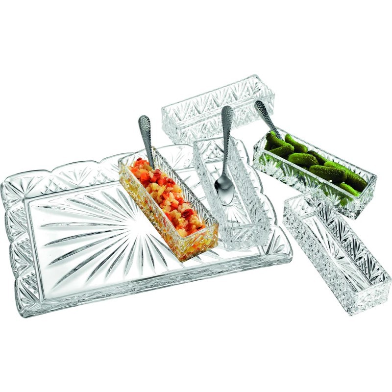 Dublin Crystal 11 Piece Serving Set with Spoons