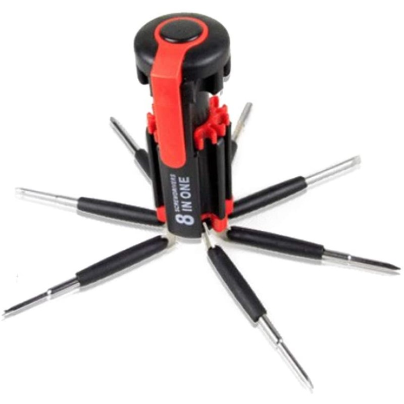 8 in 1 Multifunction Screwdriver with LED Flashlight