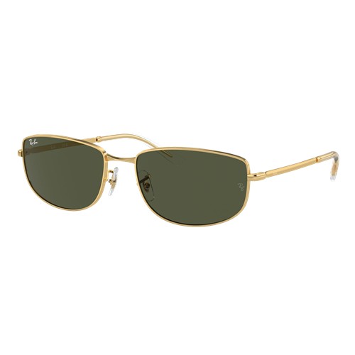Ray-Ban RB3732 Sunglasses Polished Gold/Green Classic, Size 59 frame Polished Gold/Green Classic