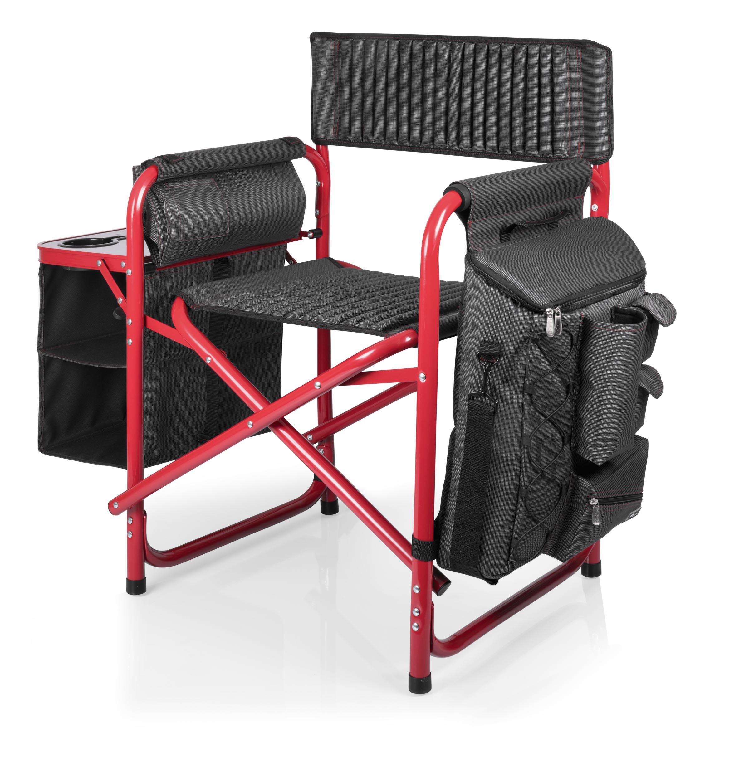 Fusion Backpack Chair w/ Cooler Gray/Red