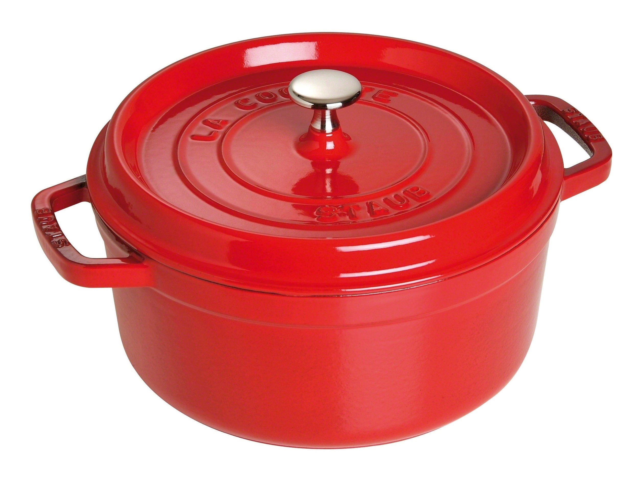 5.5qt Round Cast Iron Dutch Oven Cherry