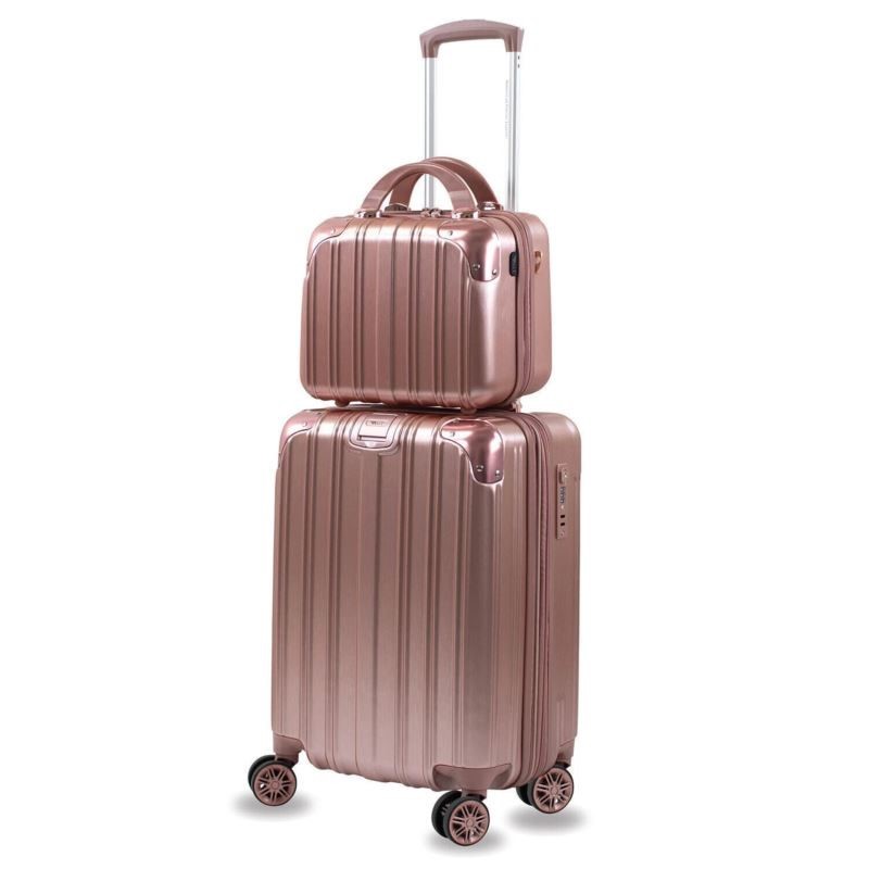 Prima USA Melrose S 2-piece TSA Anti-theft Carry-On Cosmetic Set, Rose Gold