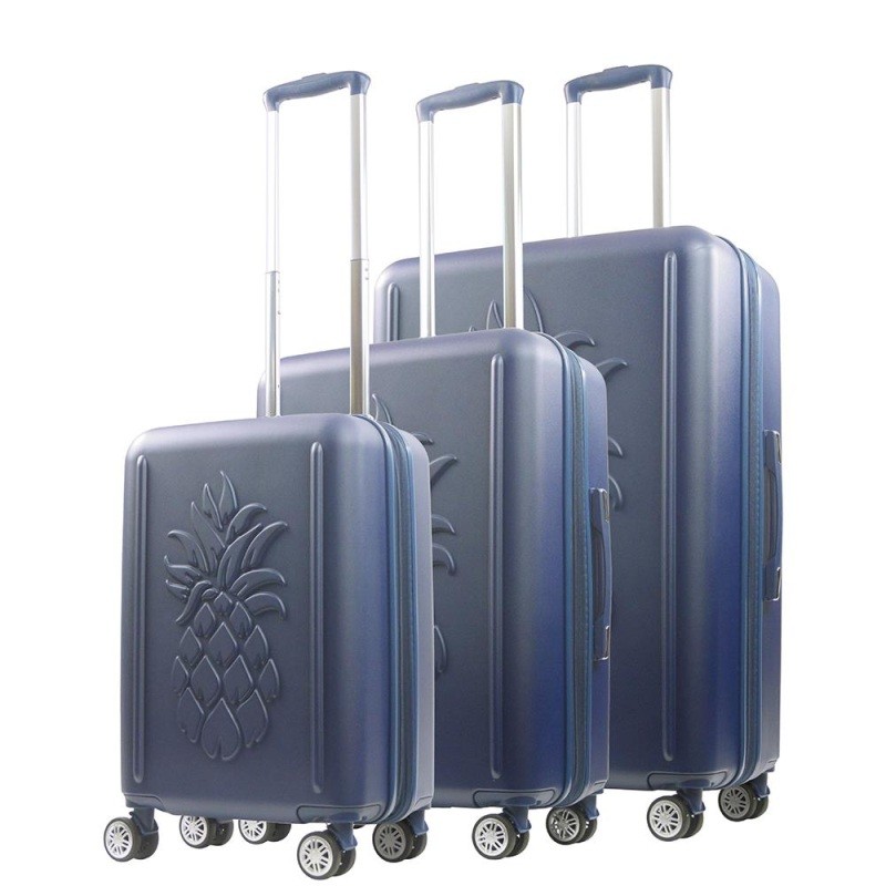 Tommy Bahama Luggage  Hard-Sided 3D Pineapple Luggage Set Size 3 Pieces
